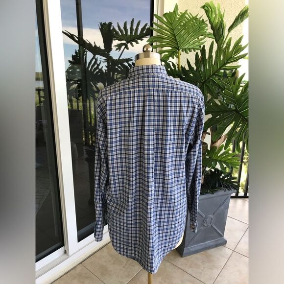 Ralph Lauren Navy and White Plaid Casual Shirt - Picture 2 of 6